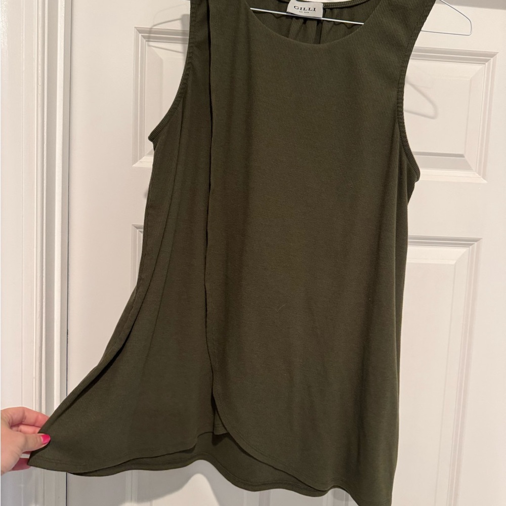 Gilli Olive Green Maternity and Nursing Tank